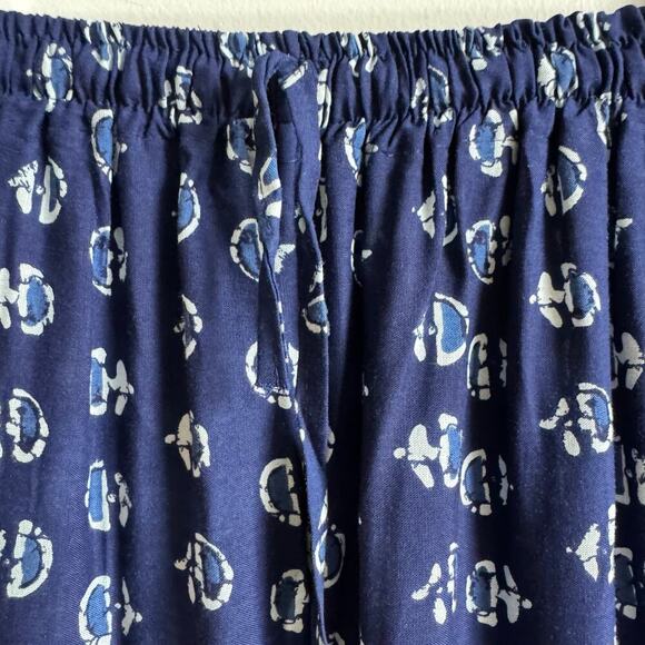 Indigo Print Wide-leg Summer Pants - Picture 5 of 5